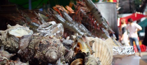 Seafood for Grilling at a Japanese BBQ