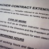 Teacher Contract Extension Form