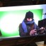 A green screen in a studio