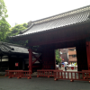 Akamon, the red gate, on the university of Tokyo campus.